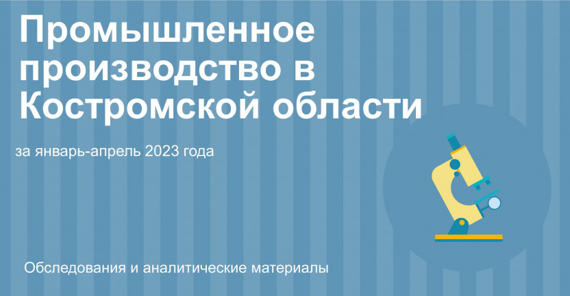 Промышленное производство в Костромской области за январь-апрель 2023 года